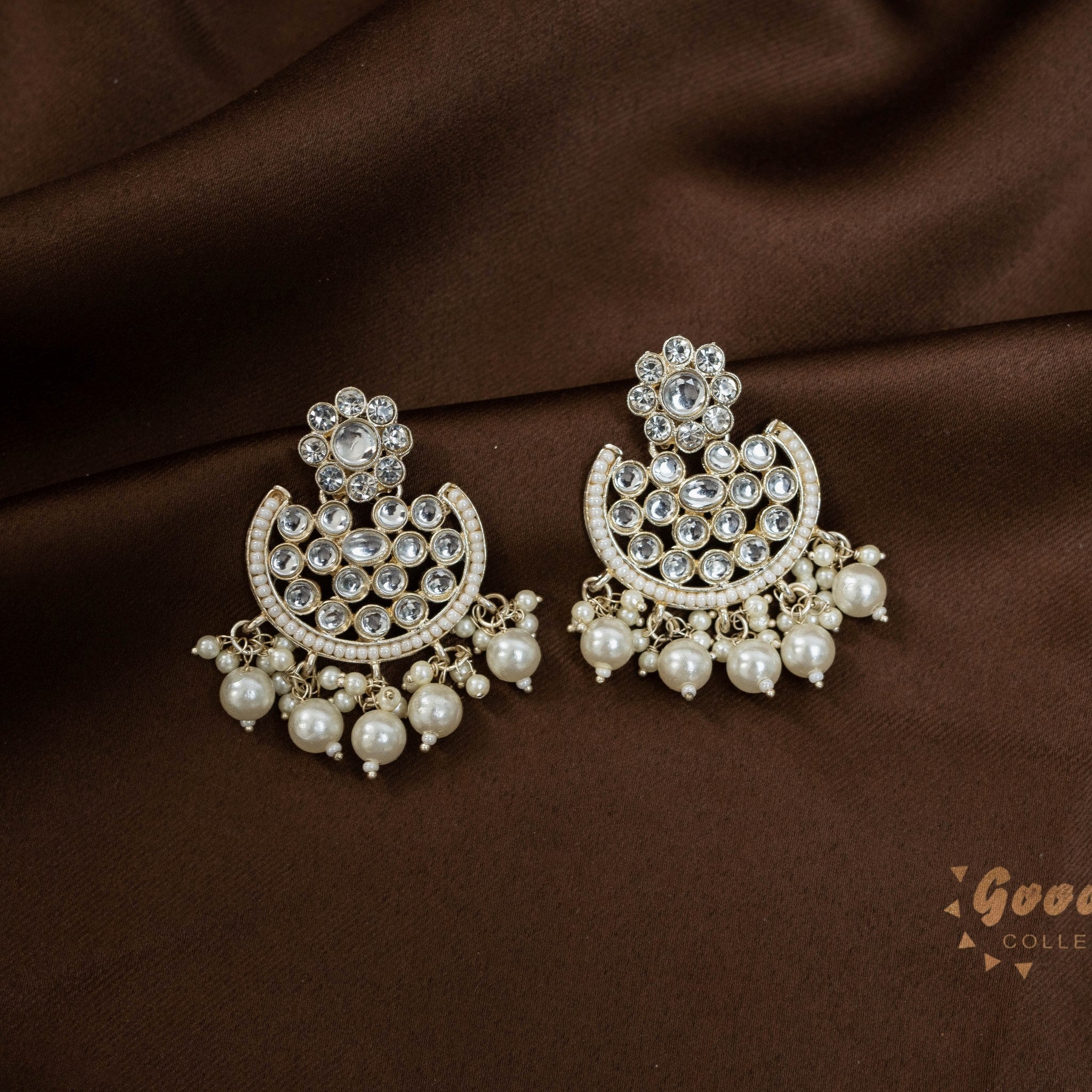 WHITE PEARL GOLDEN HANGING EARRINGS 21