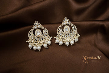 WHITE PEARL GOLDEN HANGING EARRINGS 29