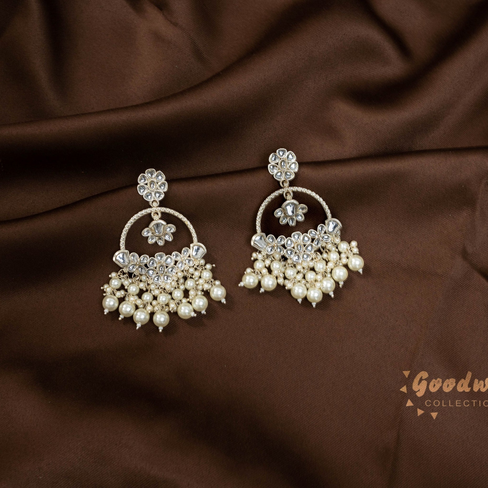 WHITE PEARL GOLDEN HANGING EARRINGS 23