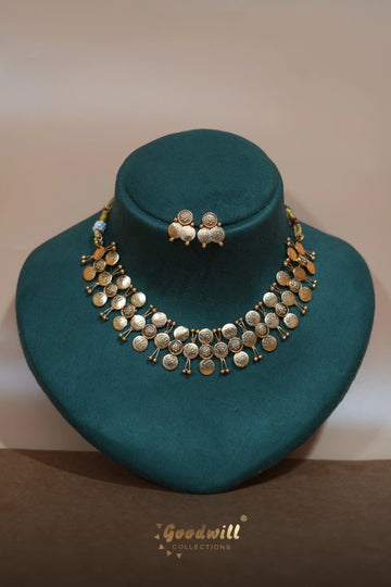 FLORAL COIN NECKLACE SET