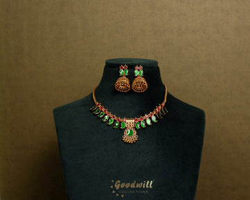 TRADITIONAL PALAKKA DESIGN NECKLACE SET 7