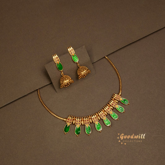 TRADITIONAL PALAKKA DESIGN NECKLACE SET 5