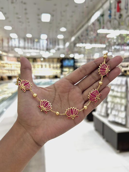 GOLDEN LOTUS NECKLACE SET