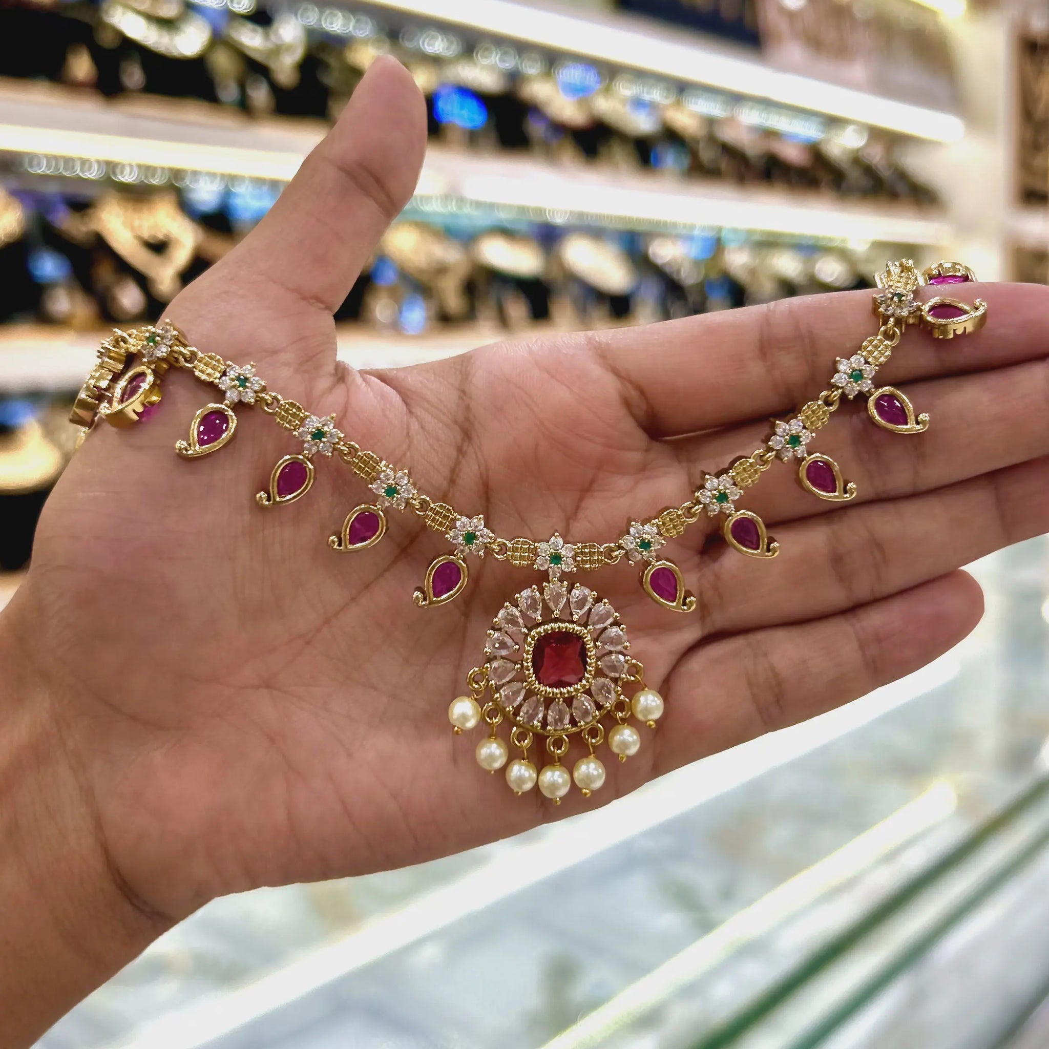 TRADITIONAL MANGO DESIGN NECKLACE SET