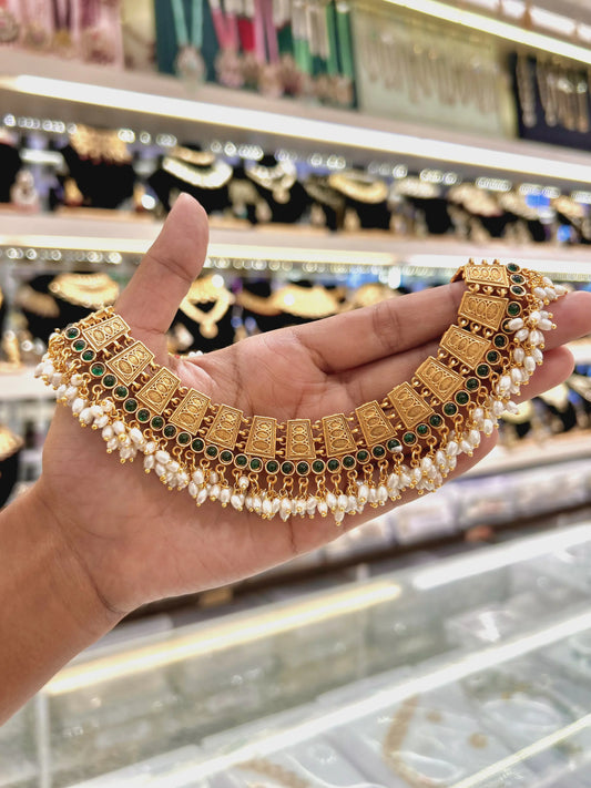 CLASSIC RICE PEARL NECKLACE SET