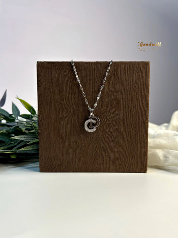 DOUBLE ALPHABET PENDANT NECKLACE