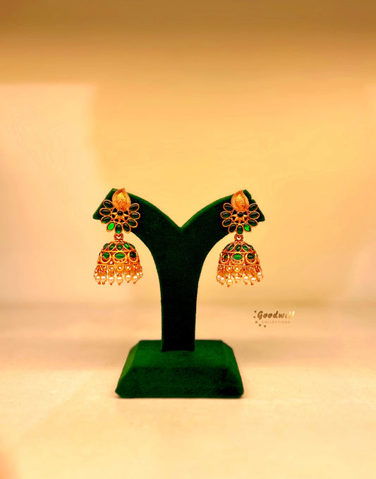 LIGHT WEIGHT FLORAL JHUMKA