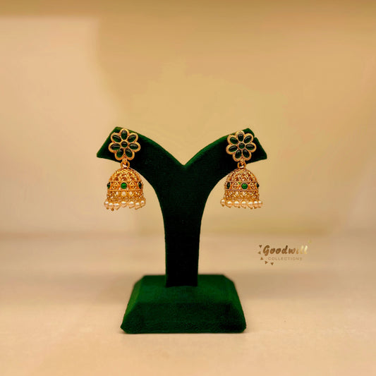 FLOWER PEARL DROP JHUMKA 1