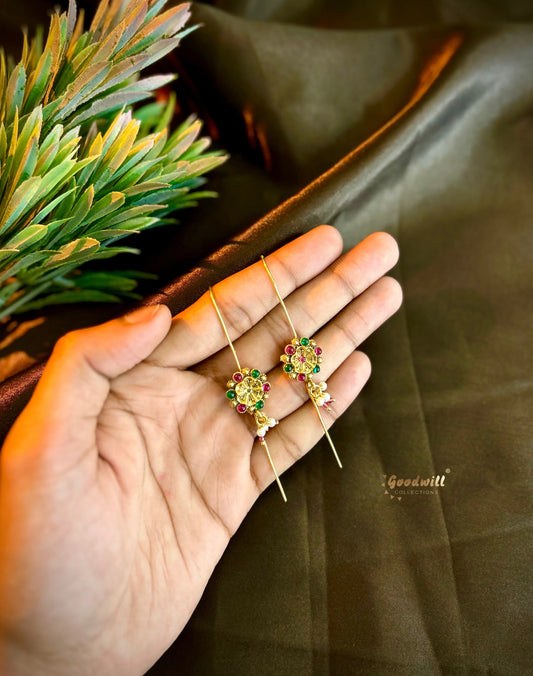 FLOWER PIN BUGADI EARRINGS