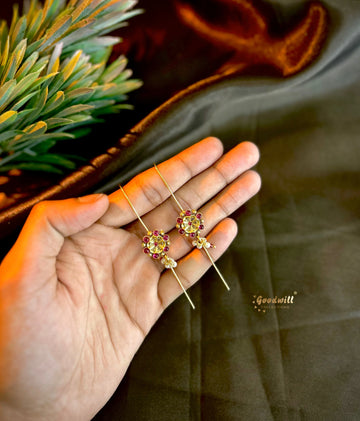 FLOWER PIN BUGADI EARRINGS