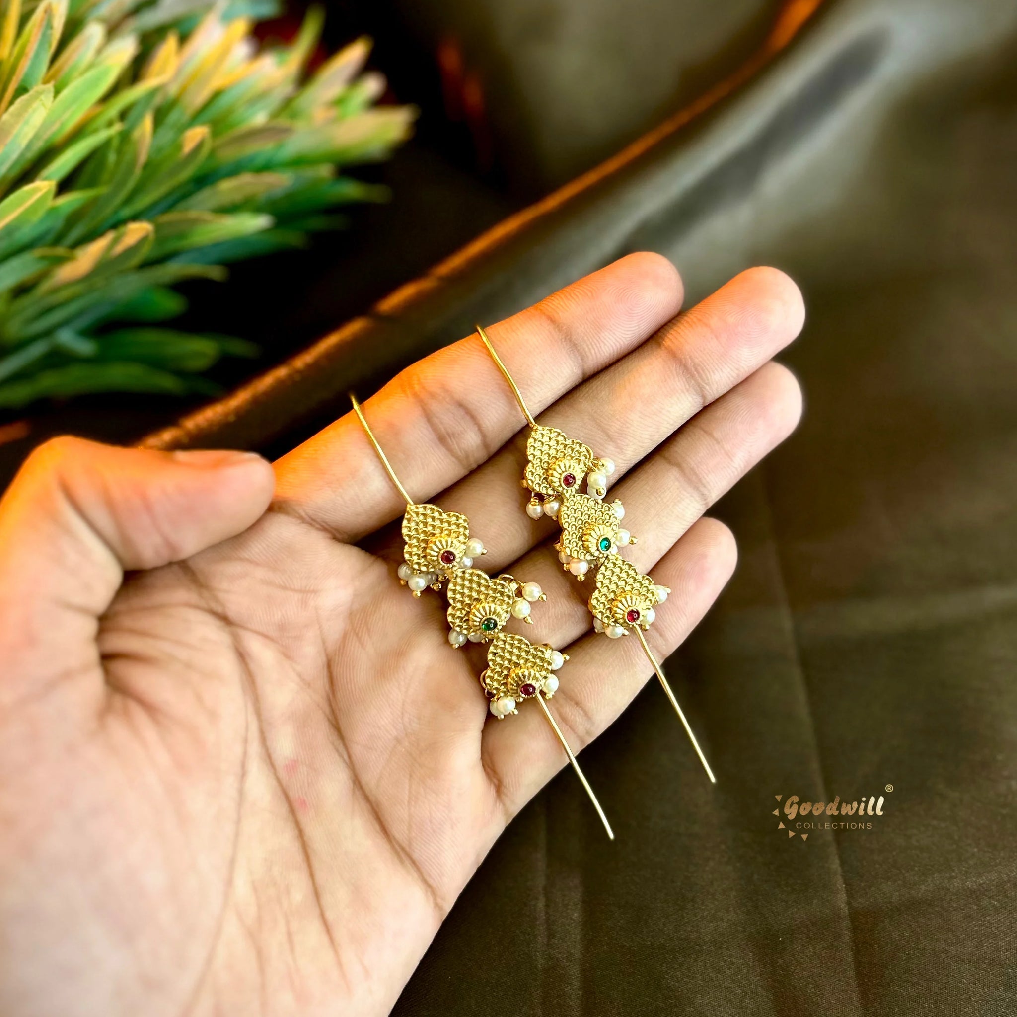 MULTICOLOR BUGADI PIN EARRINGS