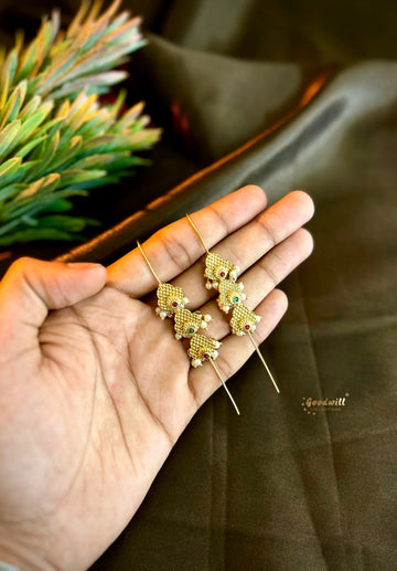 MULTICOLOR BUGADI PIN EARRINGS