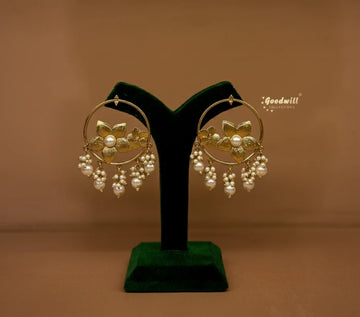 FLORAL HALO DROP EARRINGS