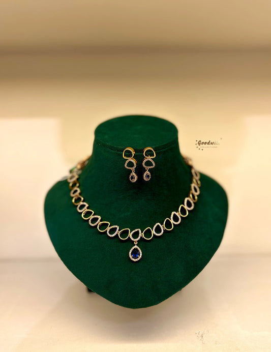 MOTIF WATER DROP NECKLACE SET