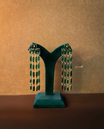 CRYSTAL CASCADE DANGLE EARRINGS