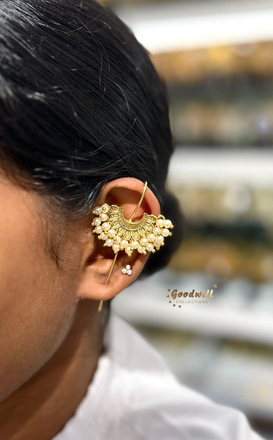 PEARL PIN BUGADI EARRINGS