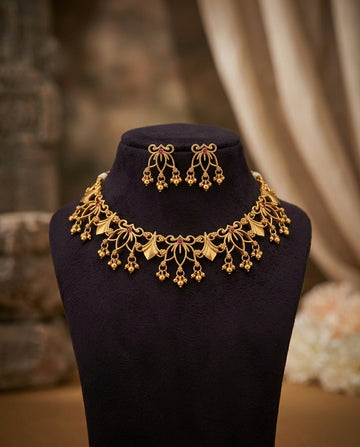 INVERTED LOTUS NECKLACE SET