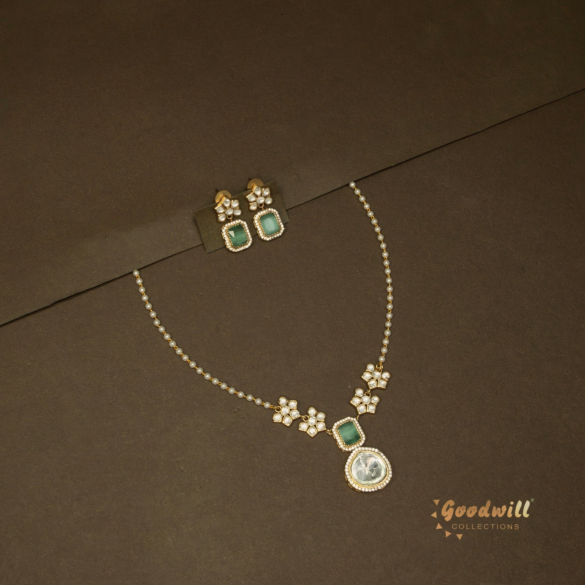 POLKI MINIMAL PENDANT NECKLACE SET 2