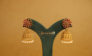 FLORAL DOME SHAPED JHUMKA