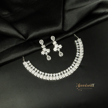 SILVER AD STONE NECKLACE SET 11