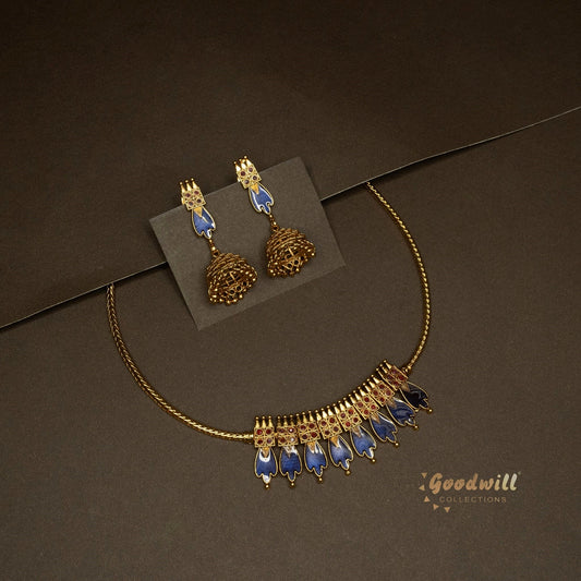 TRADITIONAL PALAKKA DESIGN NECKLACE SET 1