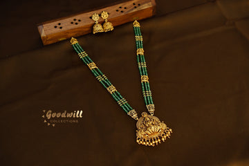 PADMAVATHI GREEN BEAD LONG CHAIN 1