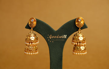 GOLDEN DOUBLE LAYER JHUMKA
