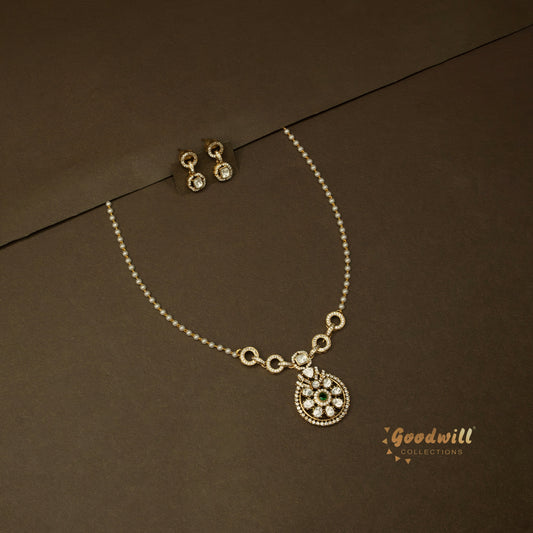 POLKI MINIMAL PENDANT NECKLACE SET