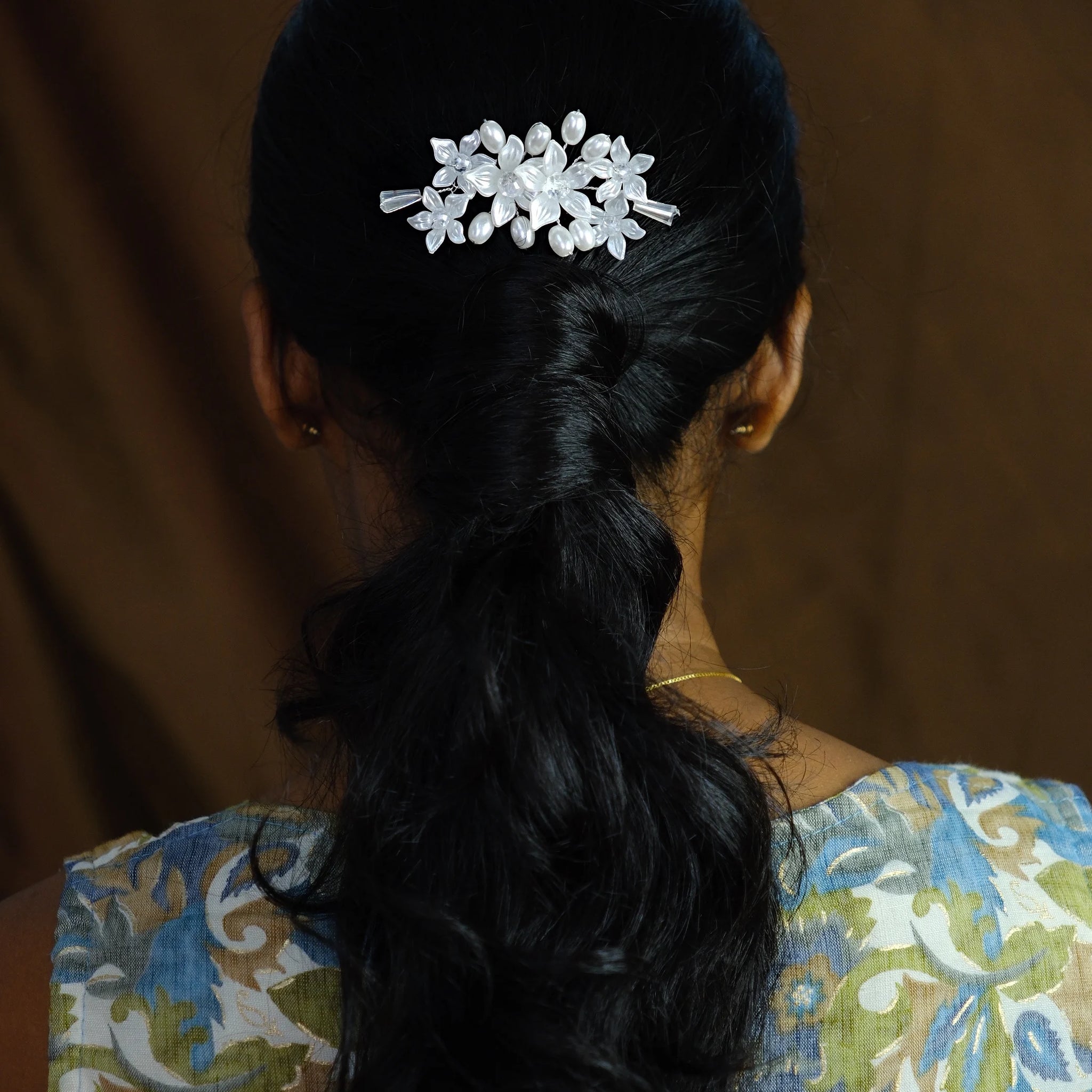DAINTY BRIDAL FLORAL HAIR COMB 3