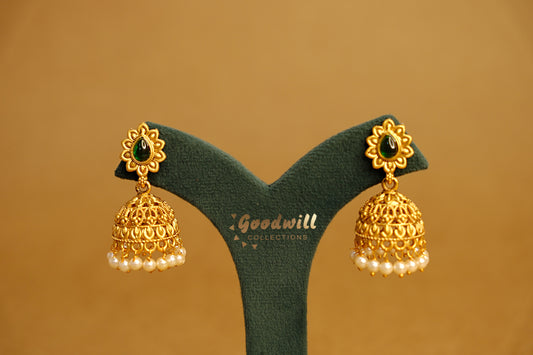 TRADITIONAL SINGLE STONE JHUMKA