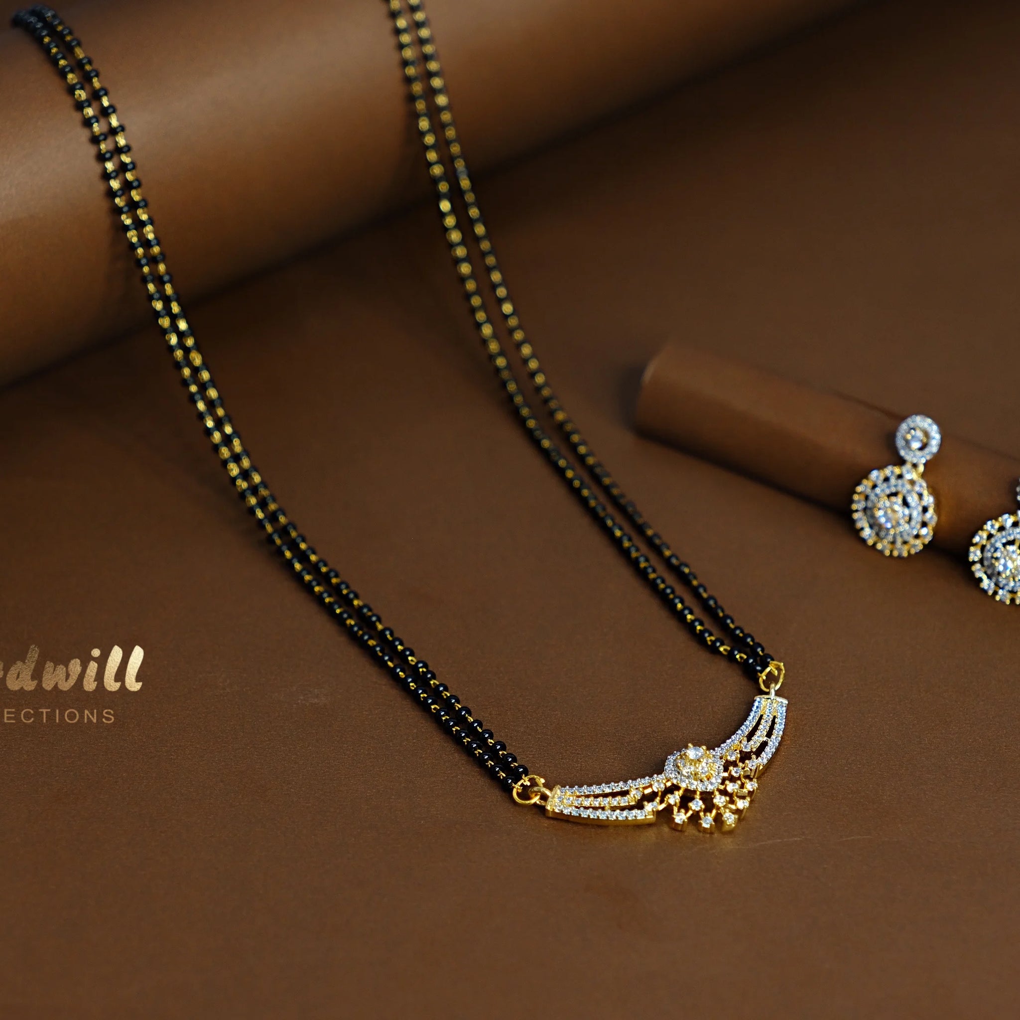 TWO LAYER AD MANGALSUTRA WITH EARRINGS 2