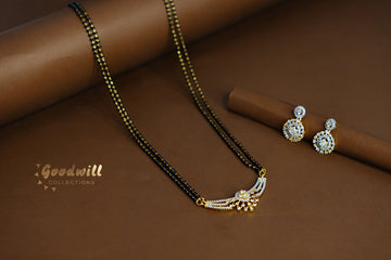 TWO LAYER AD MANGALSUTRA WITH EARRINGS 2