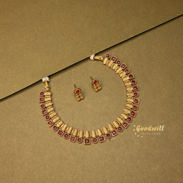 SINGLE LAYER DROP SIMPLE NECKLACE SET