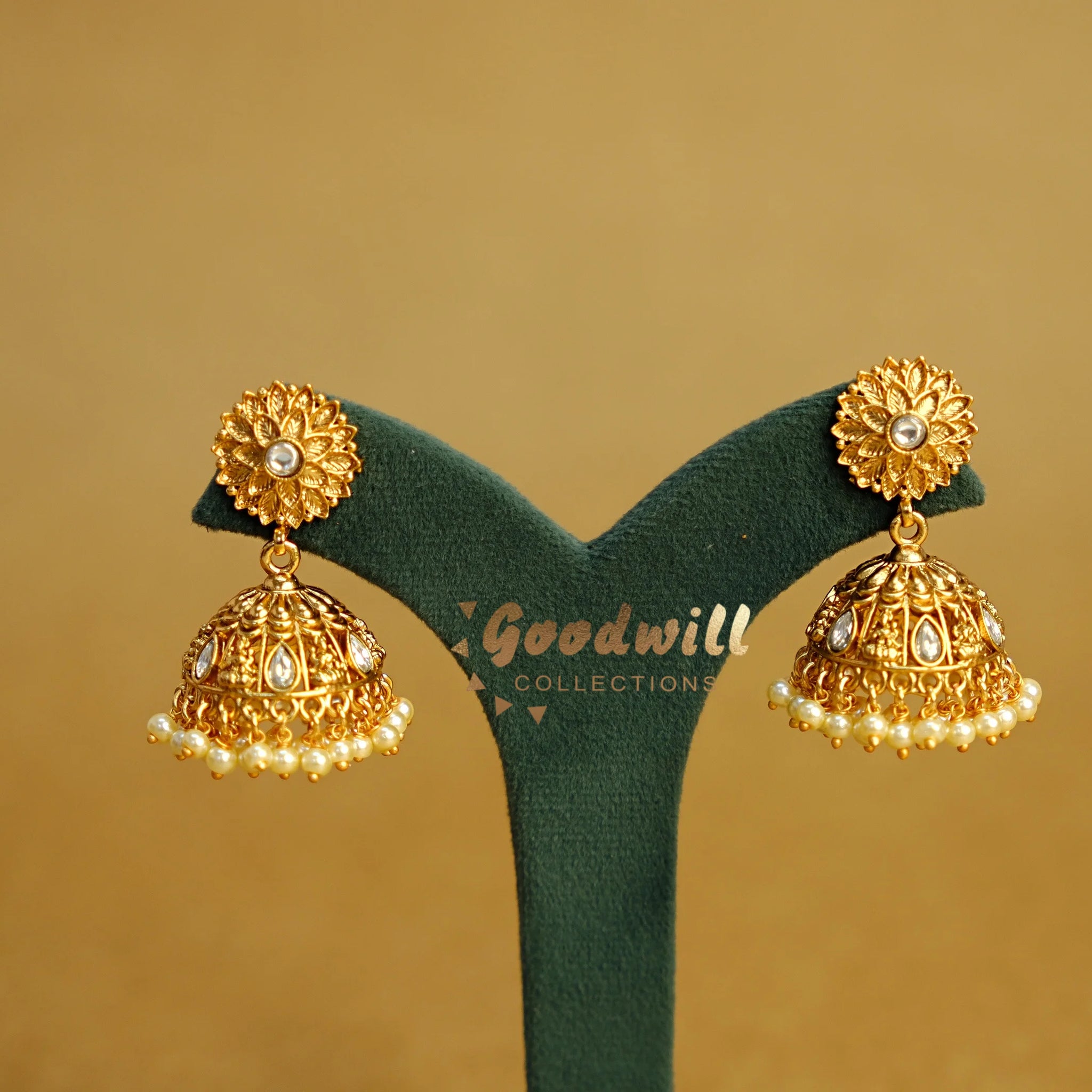 FLORAL STONE JHUMKA