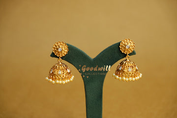 FLORAL STONE JHUMKA