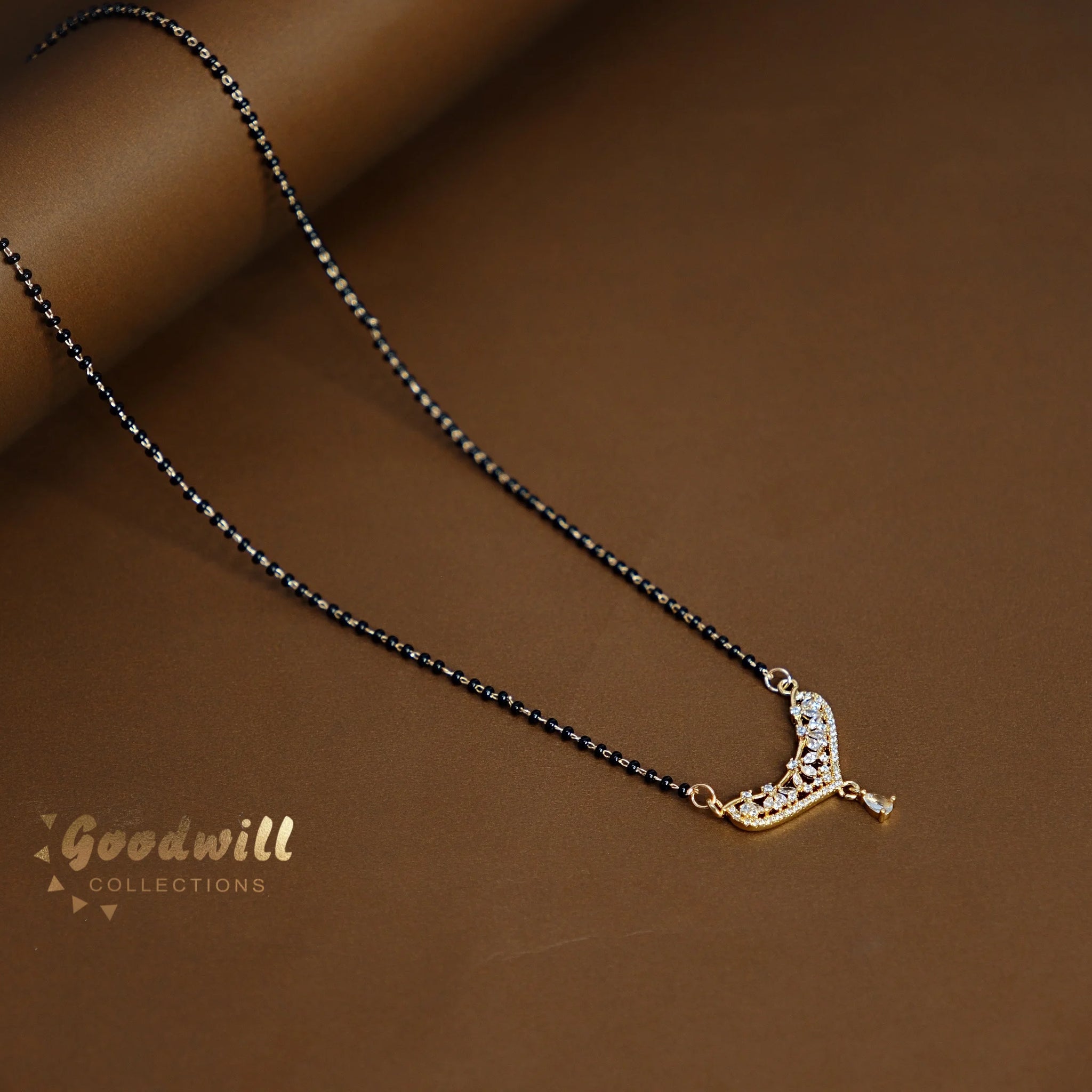 SIMPLE STONE STUDDED MANGALSUTRA 2
