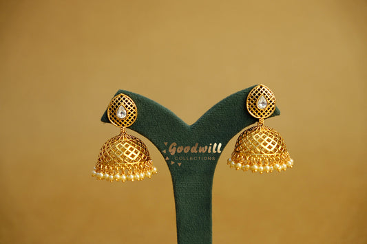 GOLDEN GOPI PATTERN JHUMKA