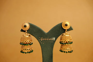 GOLDEN TWO LAYER JHUMKA