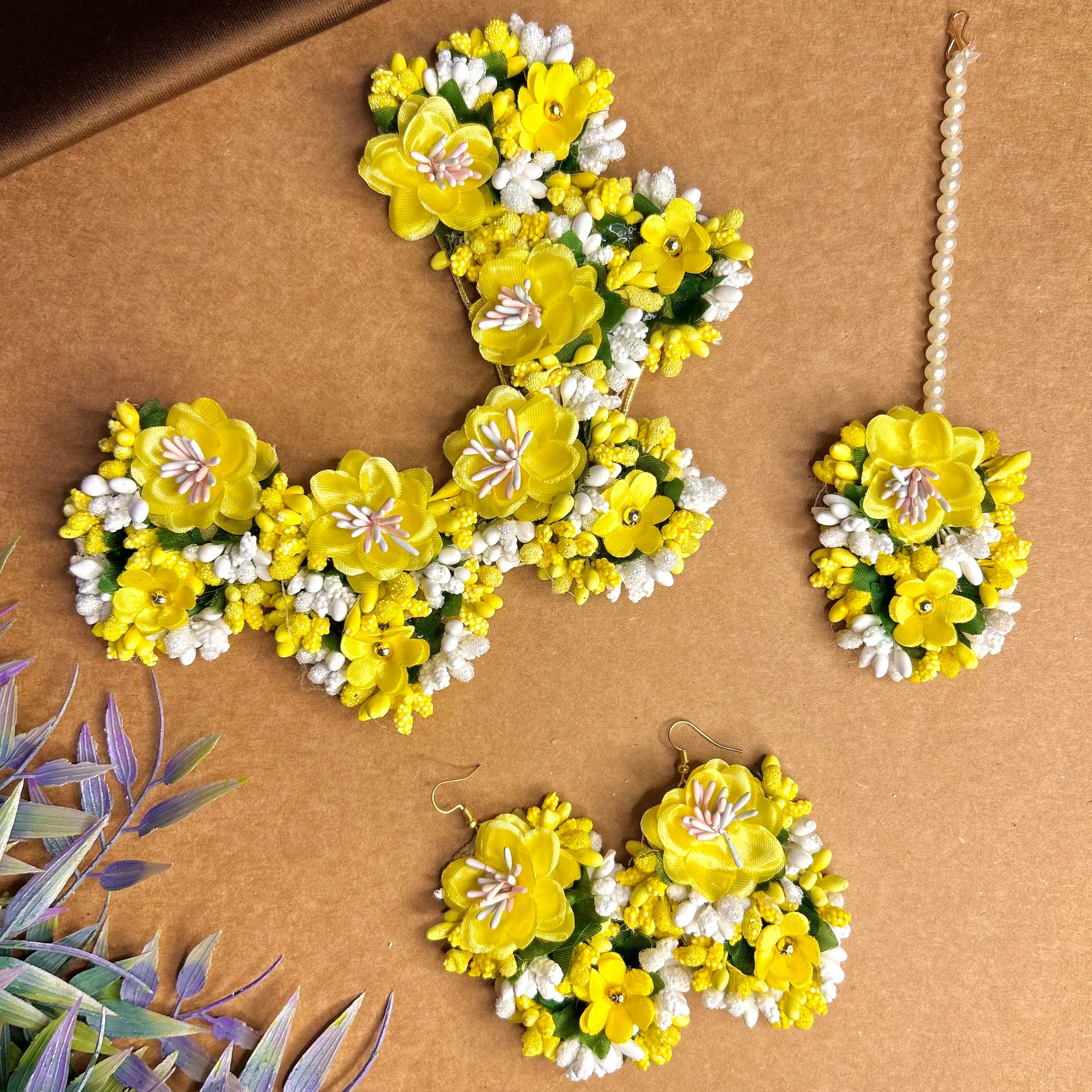 FLORAL HALDI JEWELLERY SET 1