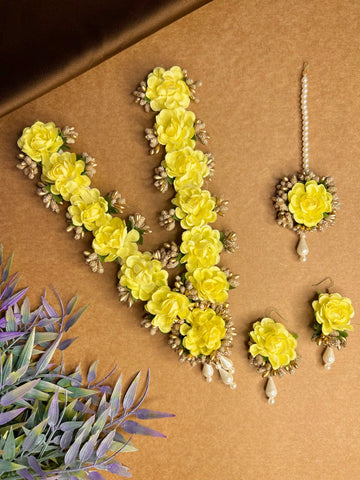 FLORAL HALDI JEWELLERY SET 2