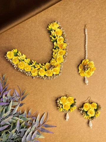 FLORAL HALDI JEWELLERY SET 3