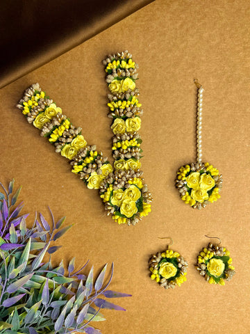 FLORAL HALDI JEWELLERY SET 4