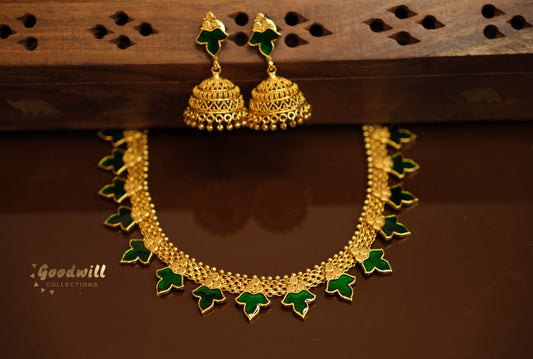 TRADITIONAL PALAKKA DESIGN NECKLACE SET 12