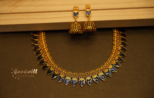 TRADITIONAL PALAKKA DESIGN NECKLACE SET 2