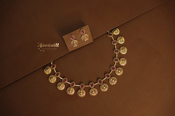 TRADITIONAL LAKSHMI KASU NECKLACE SET