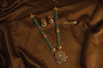 THREE LINE LONG CHAIN WITH DEVI PENDANT