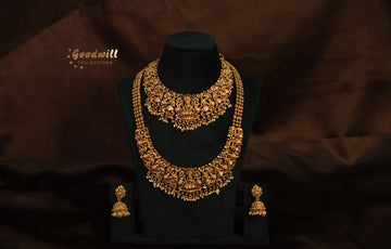 EXQUISITE TEMPLE DESIGN HARAM SET