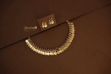 MINI KEMP KASU MALA NECKLACE SET