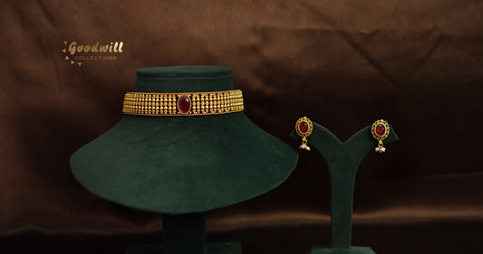 ETHNIC PATTERN CHOKER SET