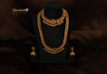PEACOCK DESIGN LAKSHMI DEVI HARAM SET